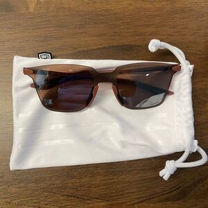 100% Legere Soft Tact Crimson HiPER® Square Lens Sunglasses
